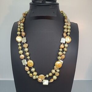 LUC Lucas Lameth Necklace Cultured Freshwater Pearl Sterling Silver 925